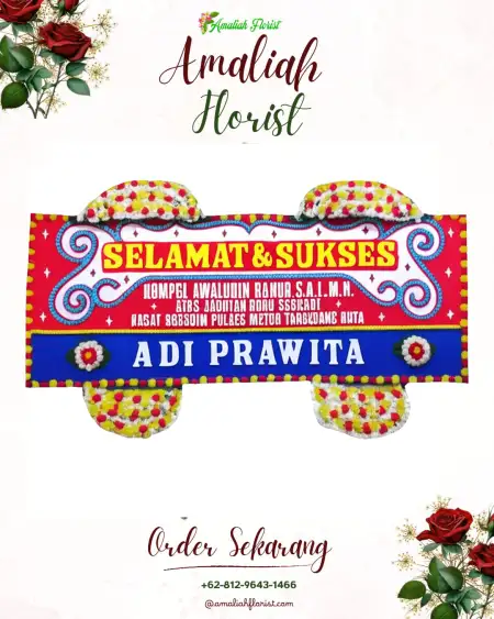 Papan Bunga Ucapan Selamat Plompong