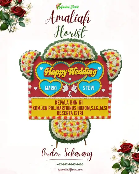 Papan Bunga Pernikahan Plompong